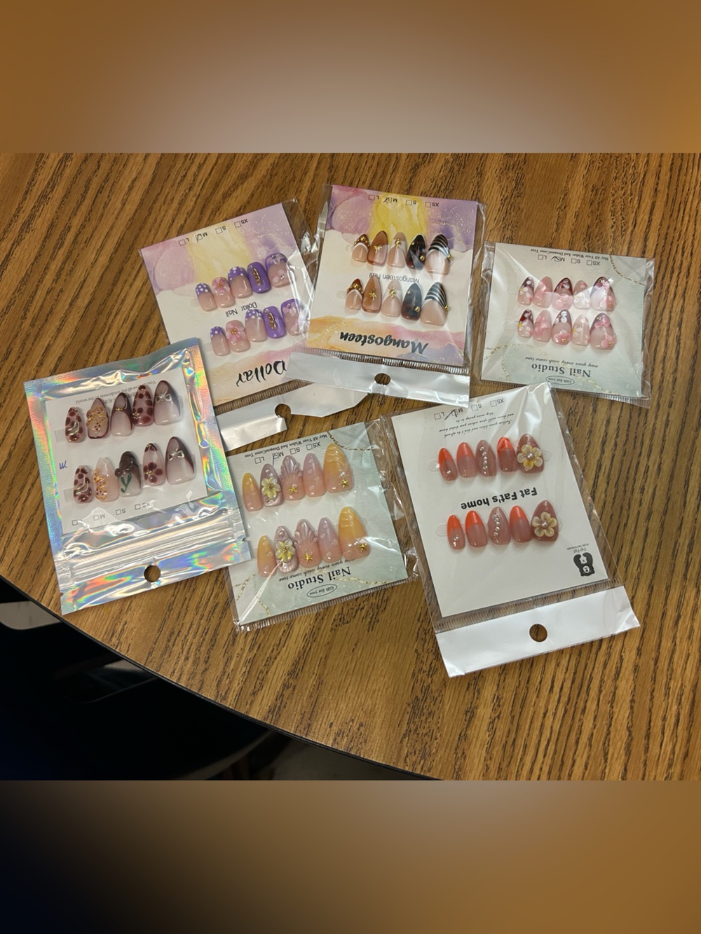 Assorted Premium Press-On Nails size M